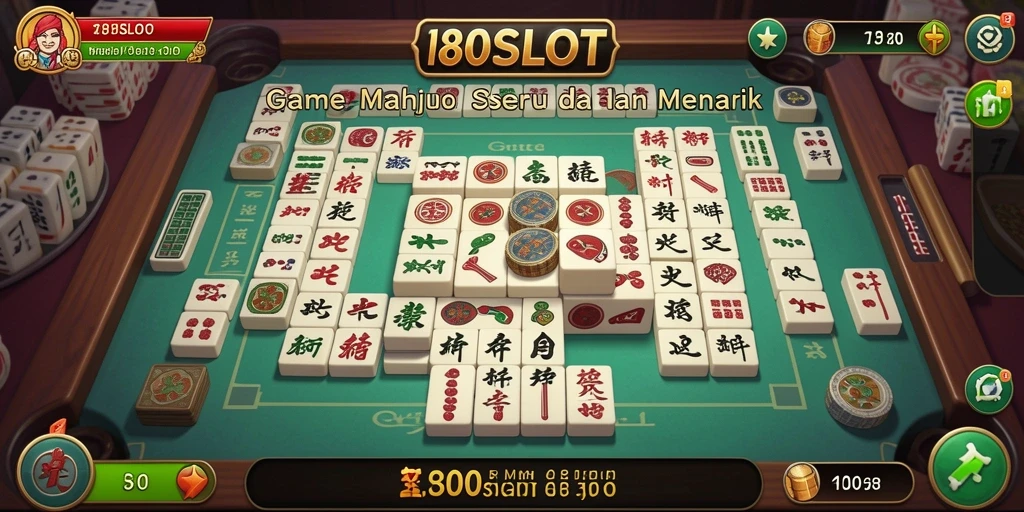 Gameplay Mahjong seru di 180SLOT dengan grafis memukau.