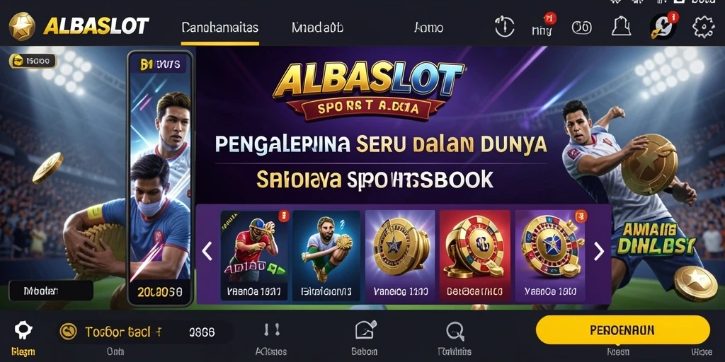 Tangkapan layar dari gameplay <strong>ALBASLOT</strong> menampilkan suasana taruhan olahraga yang mendebarkan.