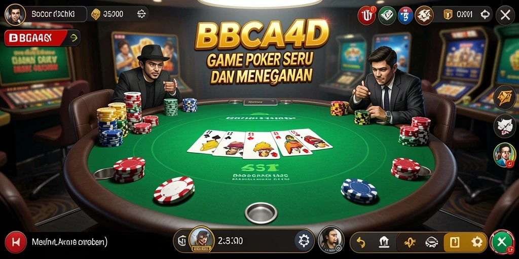 Tampilan utama gameplay Poker BBCA4D yang menarik.