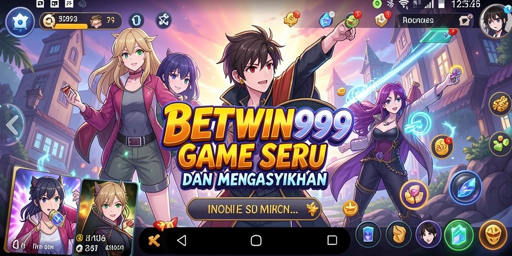 Gameplay BETWIN999 menampilkan karakter anime dalam aksi seru.