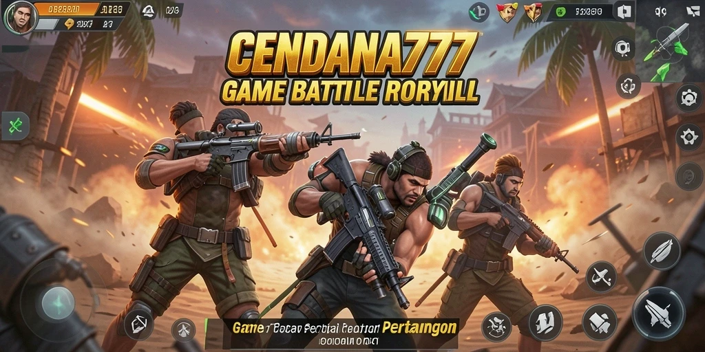 Tampilan gameplay seru dalam CENDANA777, aksi Battle Royale yang mendebarkan.