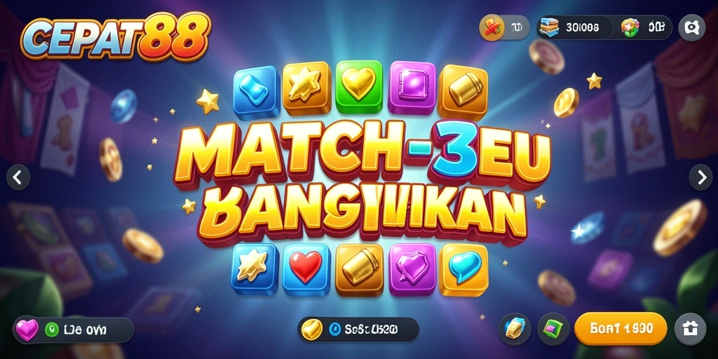 Tangkap momen seru dalam gameplay Match-3 di CEPAT88.