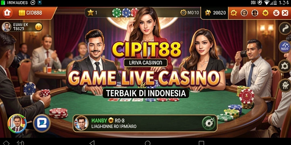 Tampilan gameplay Live Casino yang seru dan interaktif di CIPIT88.