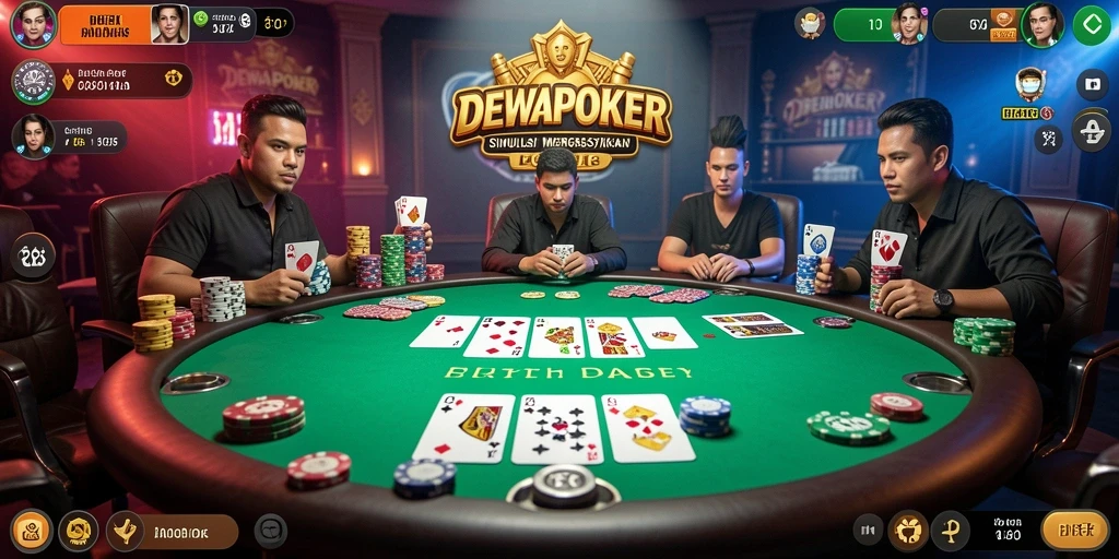 Tampilan gameplay DEWAPOKER yang menarik dan realistis.