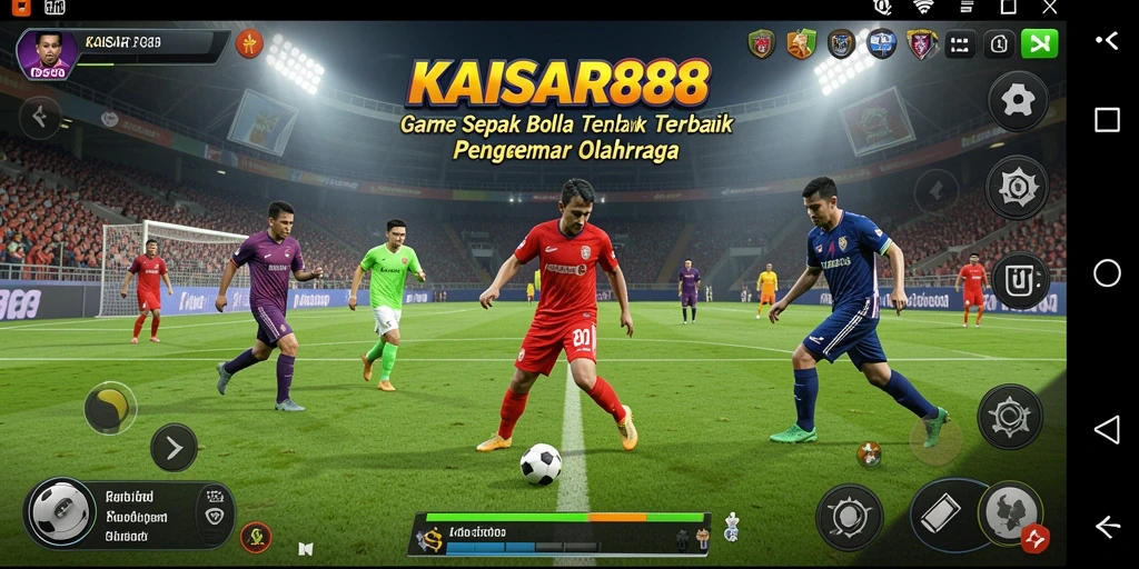 Gameplay seru KAISAR888 dengan nuansa stadion nyata.