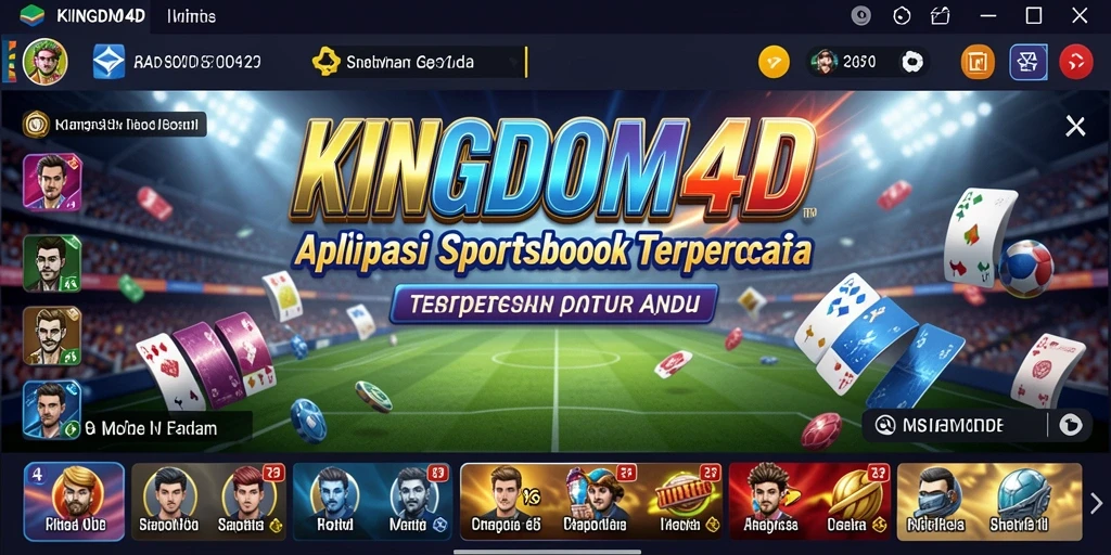 Tampilan gameplay Sportsbook KINGDOM4D yang menarik dan interaktif.