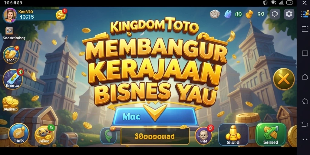 Screenshot gameplay KINGDOMTOTO yang menampilkan strategi manajemen bisnis.