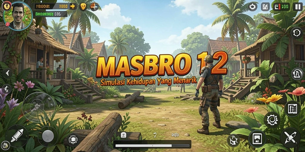 Tampilan menarik dari gameplay <strong>MASBRO12</strong> saat berinteraksi dengan karakter lain.