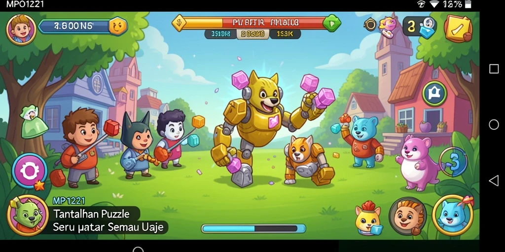 Tampilan gameplay MPO1221 yang menarik dengan berbagai tantangan Puzzle.