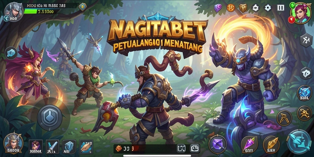 Tampilan gameplay RPG dalam NAGITABET yang seru dan menantang.