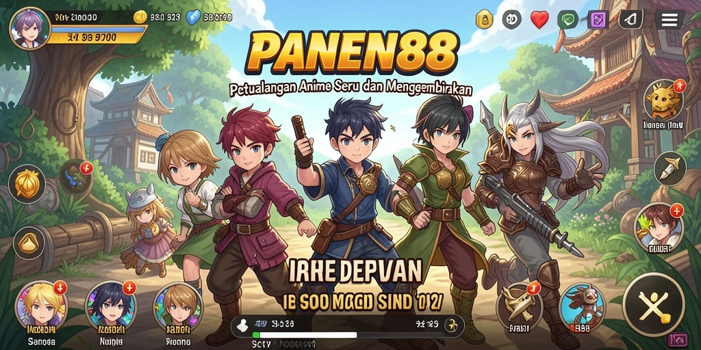 Tampilan gameplay seru dari PANEN88 yang penuh warna dan karakter menarik.