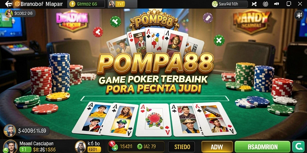 Screenshot gameplay <strong>POMPA88</strong> yang menampilkan aksi seru permainan Poker.