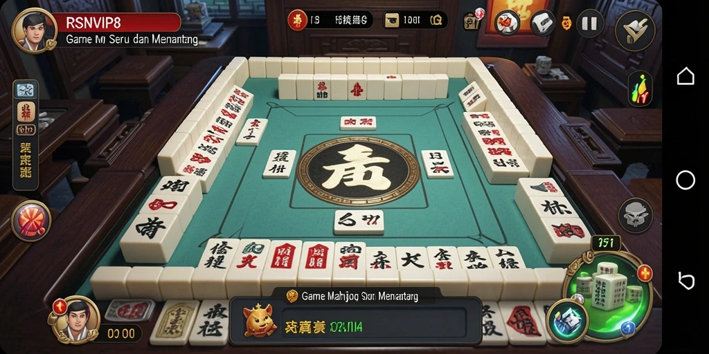 Screenshot gameplay RSNVIP8 menampilkan aksi seru dalam Mahjong.