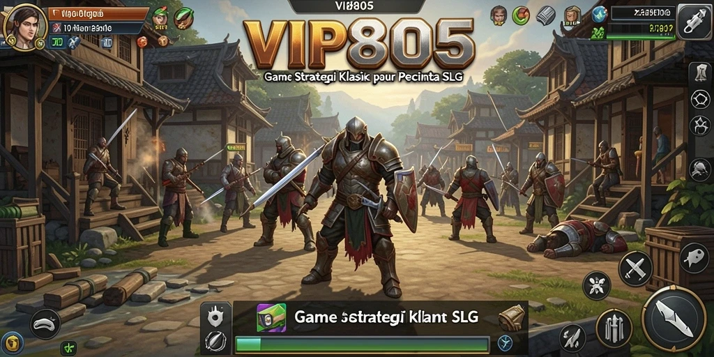 Tangkapan layar gameplay VIP805 menampilkan pertarungan strategis yang intens.