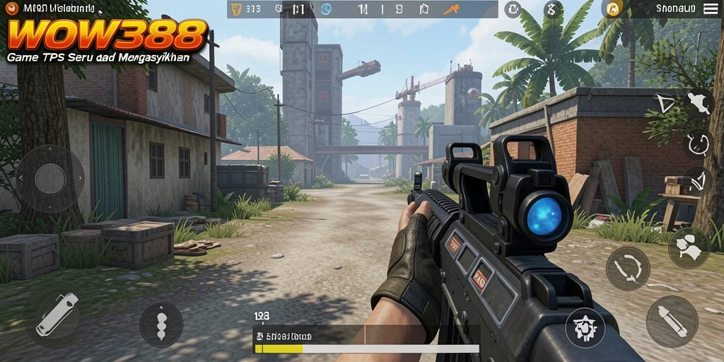 Screenshot WOW388 menampilkan aksi intense dalam gameplay TPS yang seru.