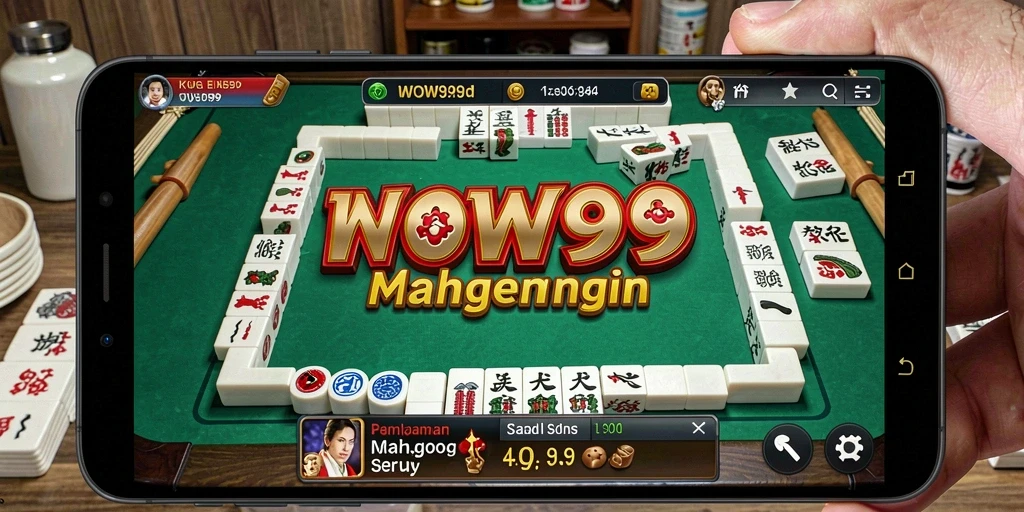 Screenshot WOW99 menampilkan gameplay Mahjong yang menarik dan penuh warna.