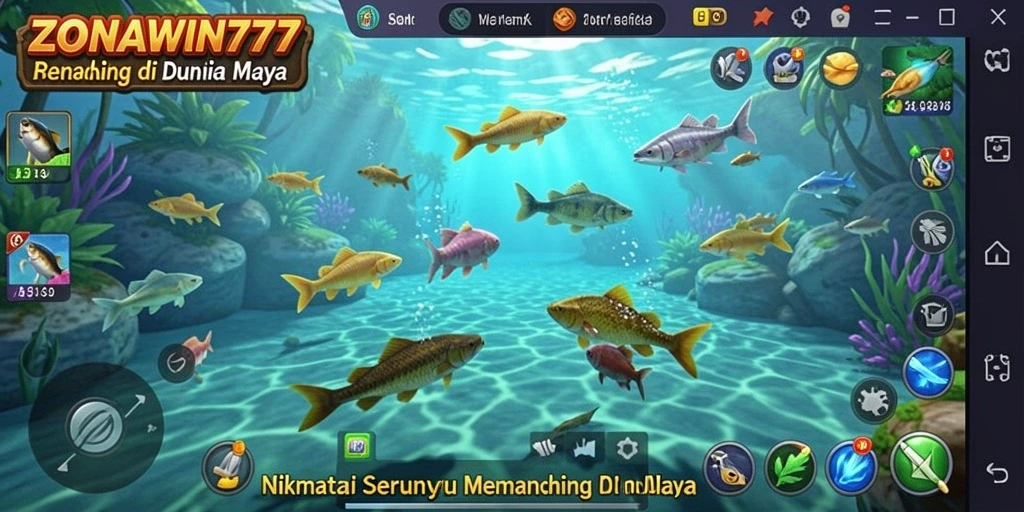 Tangkapan layar gameplay ZONAWIN777 menampilkan pengalaman memancing yang mendebarkan.